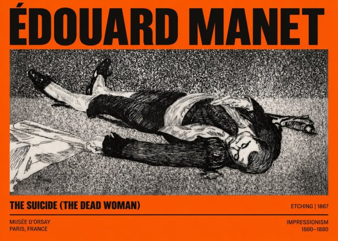 Édouard Manet The Suicide (the Dead Woman) No2 - Affiche