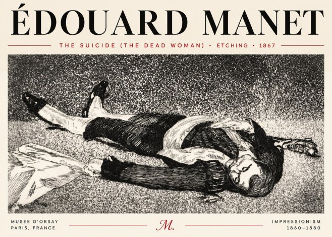 Édouard Manet The Suicide (the Dead Woman) No4 - Affiche