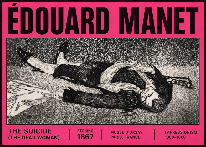 Édouard Manet The Suicide (the Dead Woman) No5 - Affiche