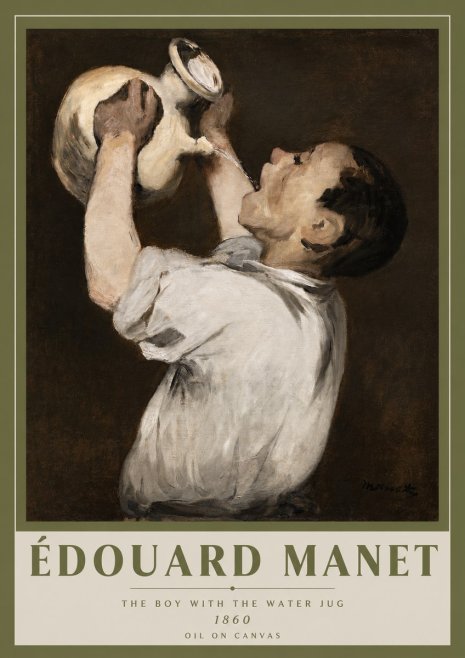 Édouard Manet The Boy with the Water Jug No3 - Affiche