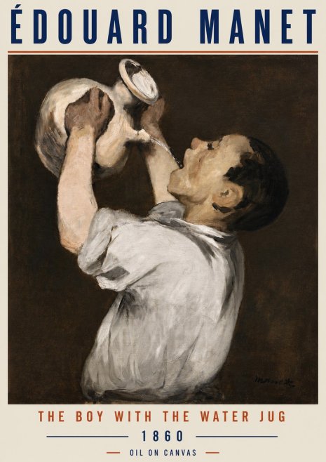 Édouard Manet The Boy with the Water Jug No4 - Affiche