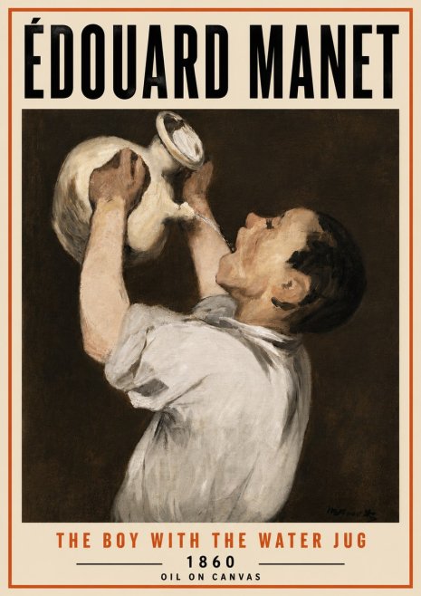 Édouard Manet The Boy with the Water Jug No5 - Affiche