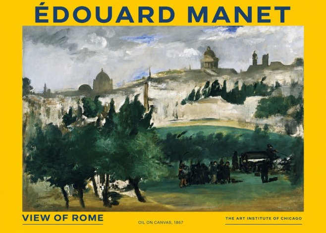 Édouard Manet View of Rome No2 - Affiche