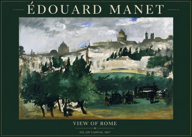 Édouard Manet View of Rome No3 - Affiche