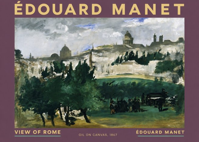 Édouard Manet View of Rome No5 - Affiche