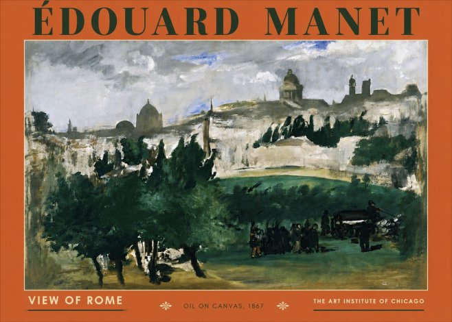 Édouard Manet View of Rome No6 - Affiche