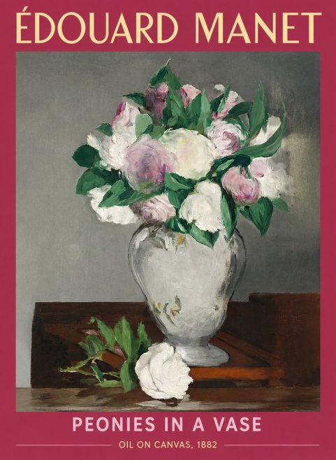 Édouard Manet Peonies in a Vase No2 - Affiche