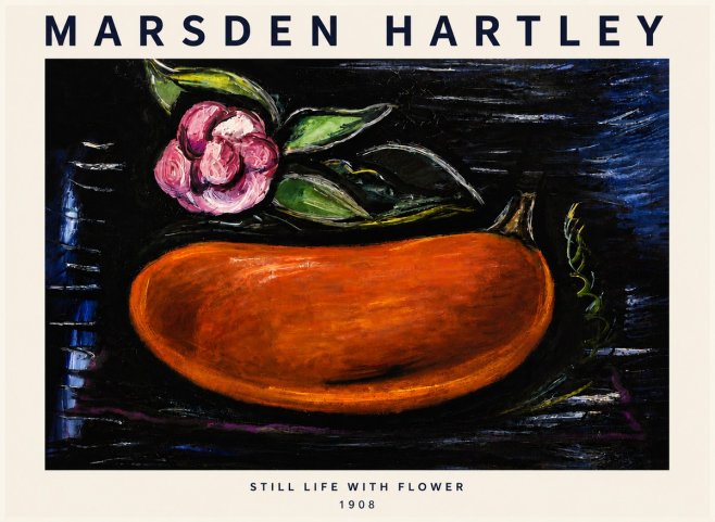 Marsden Hartley Still Life with Flower No5 - Affiche