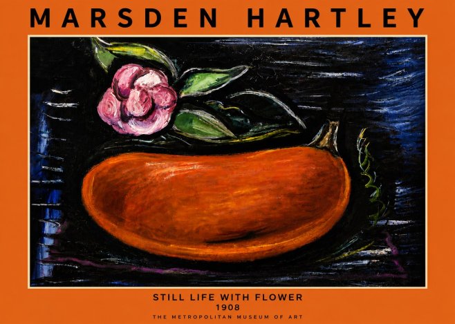 Marsden Hartley Still Life with Flower No6 - Affiche
