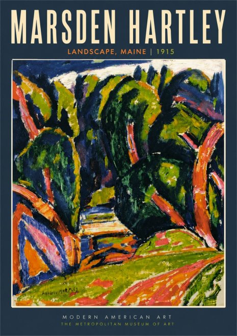 Marsden Hartley Landscape, Maine No2 - Affiche