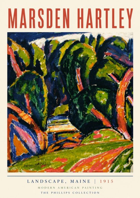 Marsden Hartley Landscape, Maine No3 - Affiche