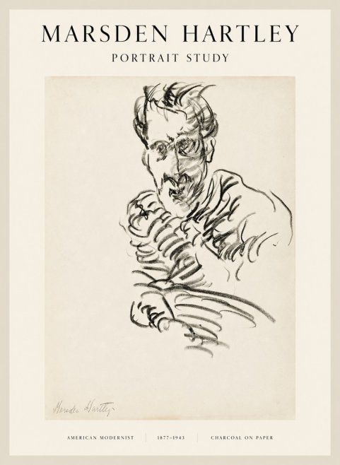 Marsden Hartley Portrait Study No1 - Affiche