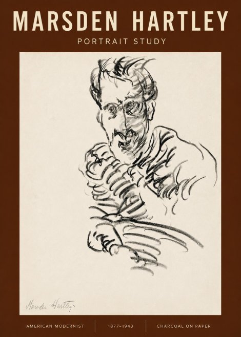 Marsden Hartley Portrait Study No2 - Affiche