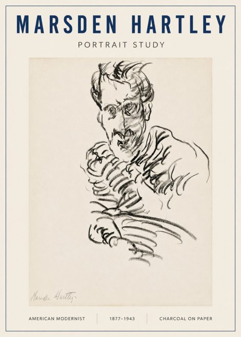 Marsden Hartley Portrait Study No3 - Affiche
