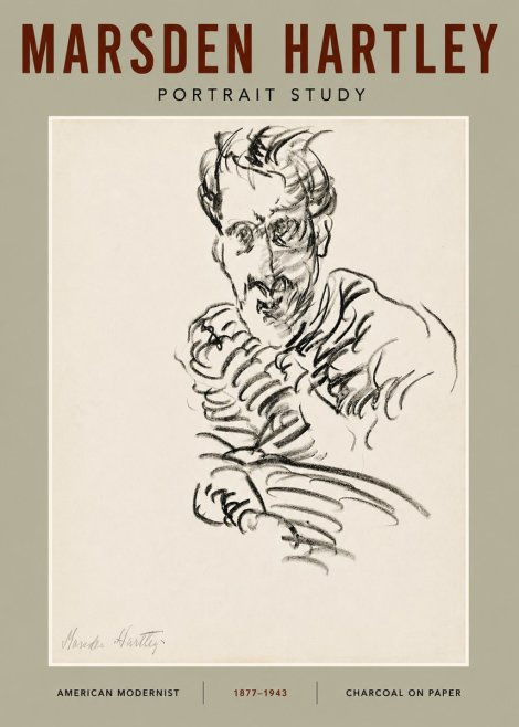Marsden Hartley Portrait Study No4 - Affiche