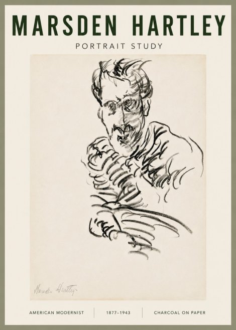 Marsden Hartley Portrait Study No5 - Affiche