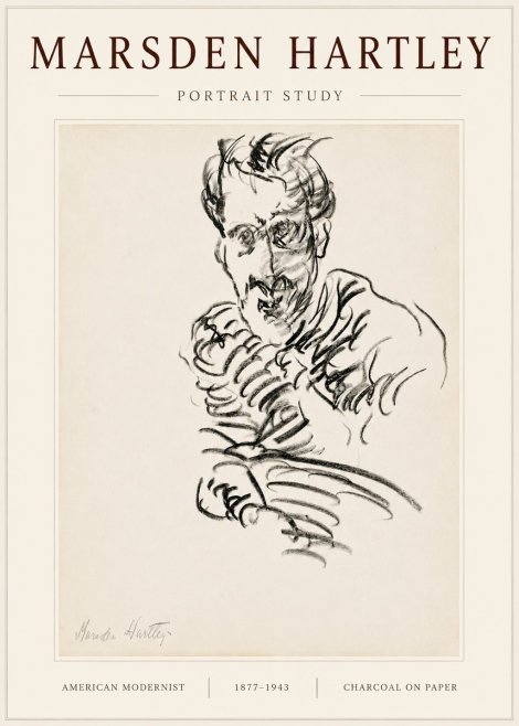 Marsden Hartley Portrait Study No6 - Affiche