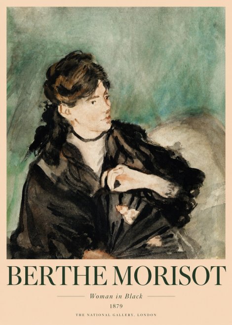 Berthe Morisot Woman in Black No1 - Affiche