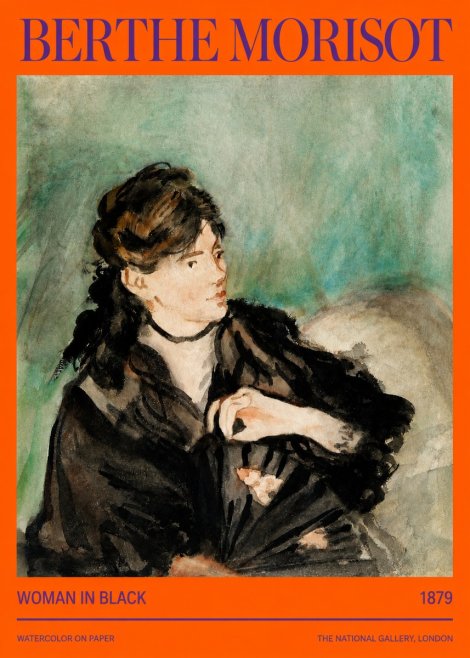 Berthe Morisot Woman in Black No2 - Affiche