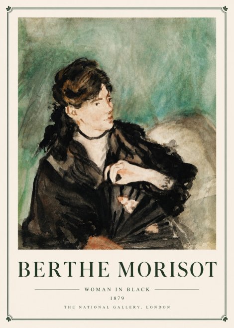 Berthe Morisot Woman in Black No3 - Affiche