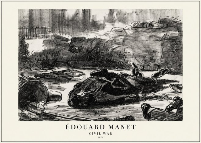 Édouard Manet Civil War No1 - Affiche
