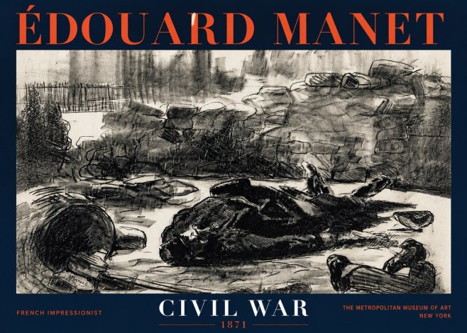 Édouard Manet Civil War No4 - Affiche