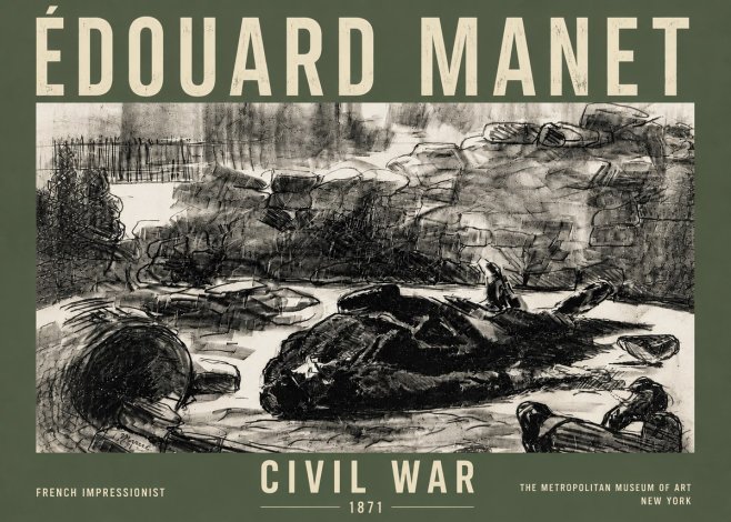 Édouard Manet Civil War No5 - Affiche