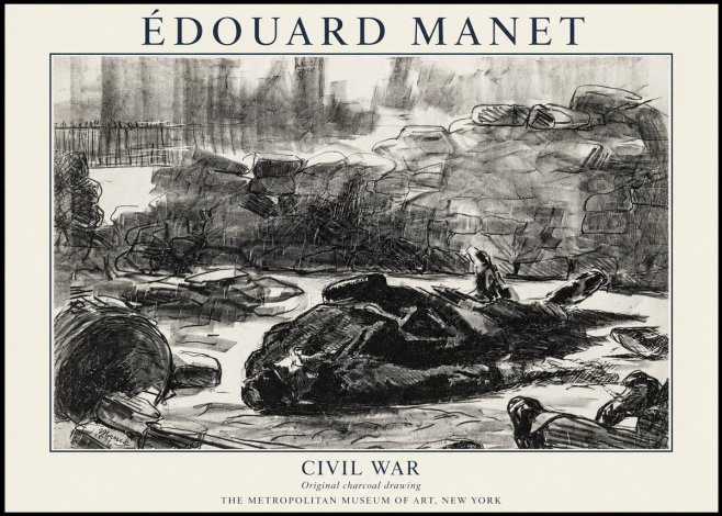 Édouard Manet Civil War No6 - Affiche