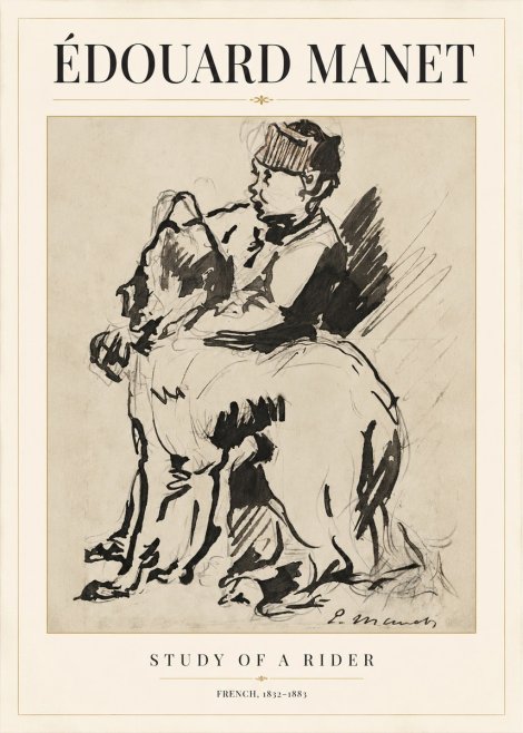 Édouard Manet Study of a Rider No1 - Affiche