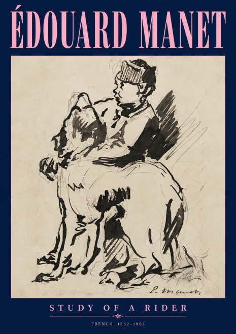 Édouard Manet Study of a Rider No3 - Affiche