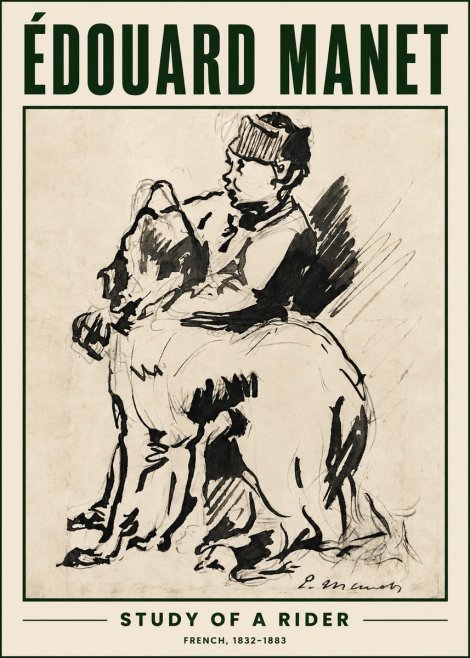 Édouard Manet Study of a Rider No4 - Affiche