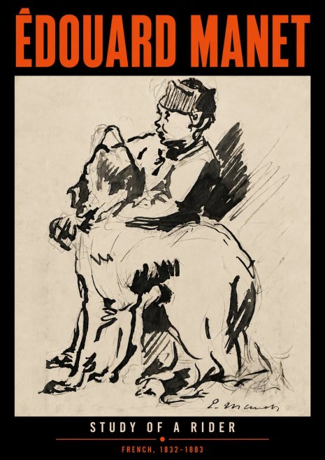 Édouard Manet Study of a Rider No6 - Affiche