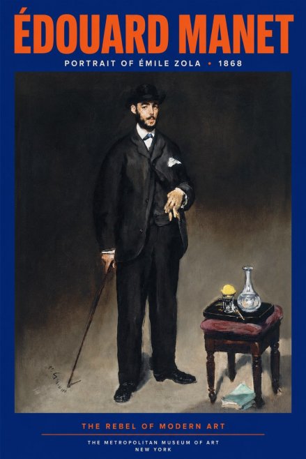 Édouard Manet Portrait of Émile Zola No2 - Affiche