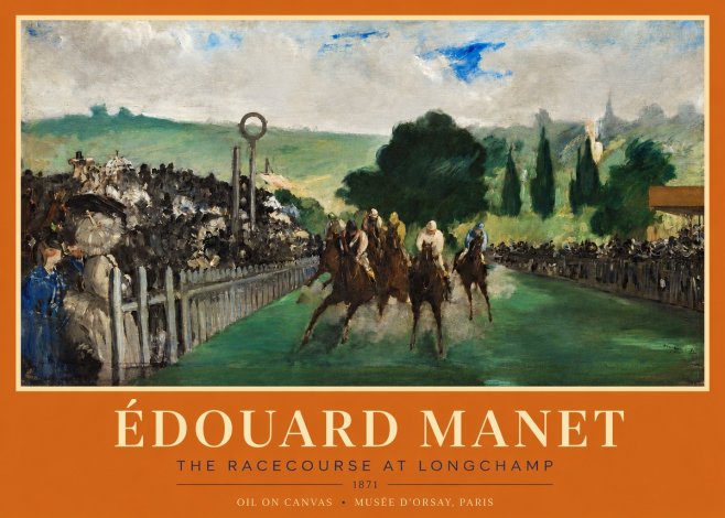 Édouard Manet The Racecourse at Longchamp No3 - Affiche