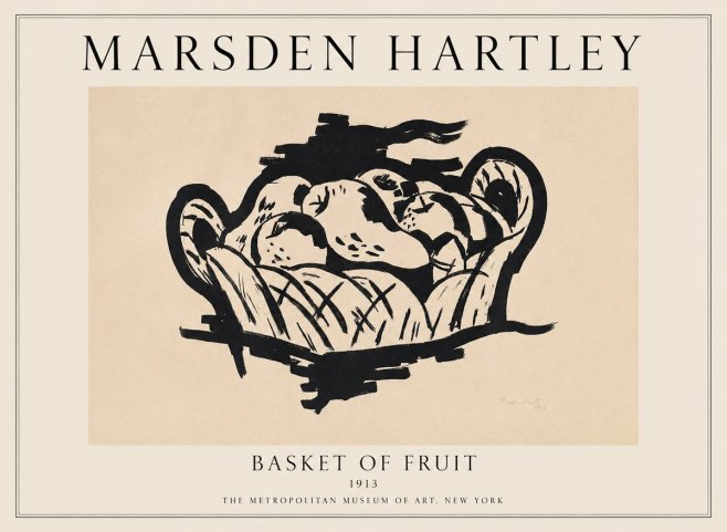 Marsden Hartley Basket of Fruit No1 - Affiche