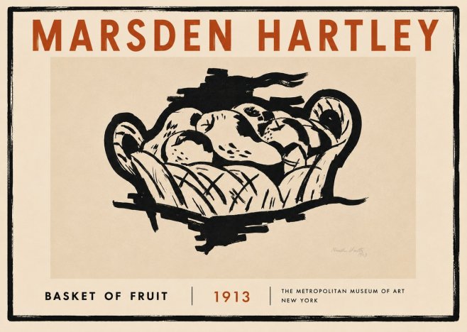 Marsden Hartley Basket of Fruit No6 - Affiche