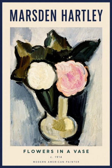 Marsden Hartley Flowers in a Vase No3 - Affiche
