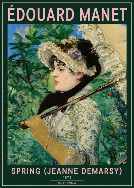 Édouard Manet Spring (Jeanne Demarsy) No3 - Affiche
