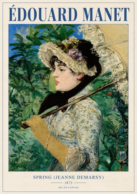 Édouard Manet Spring (Jeanne Demarsy) No4 - Affiche