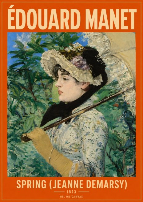 Édouard Manet Spring (Jeanne Demarsy) No5 - Affiche