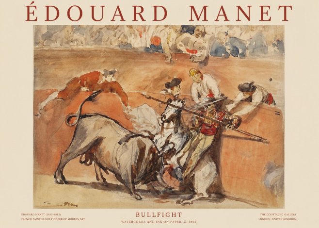 Édouard Manet The Bullfight I No6 - Affiche