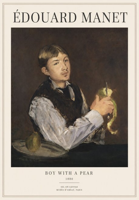 Édouard Manet Boy with a Pear No1 - Affiche