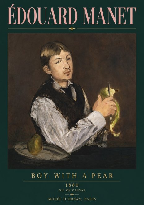 Édouard Manet Boy with a Pear No4 - Affiche