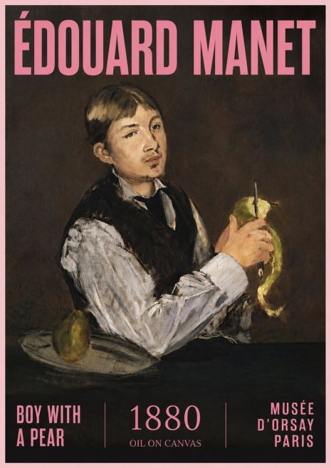 Édouard Manet Boy with a Pear No5 - Affiche