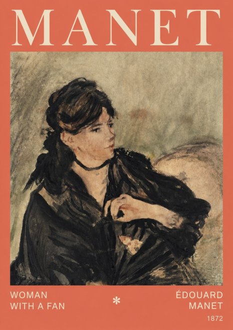 Édouard Manet Woman with a Fan No2 - Affiche