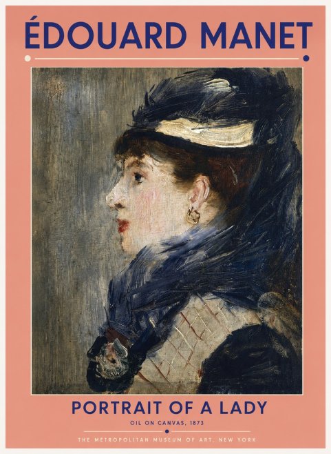 Édouard Manet Portrait of a Lady No2 - Affiche