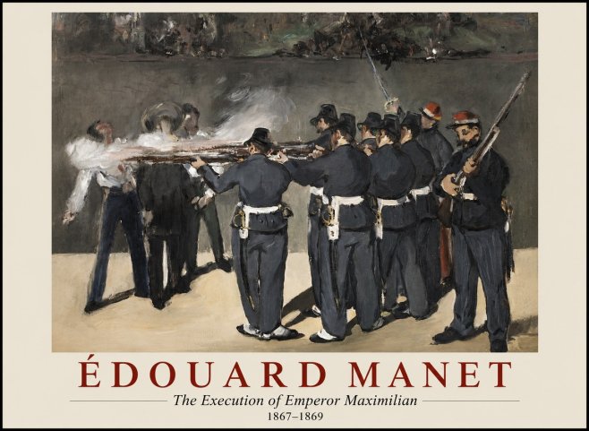 Édouard Manet The Execution of Emperor Maximilian No1 - Affiche