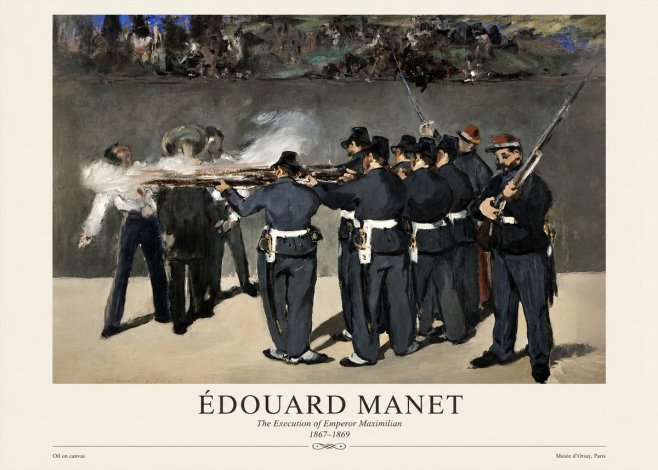 Édouard Manet The Execution of Emperor Maximilian No4 - Affiche