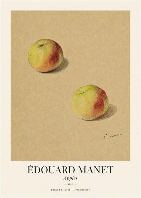 Édouard Manet Apples No1 - Affiche