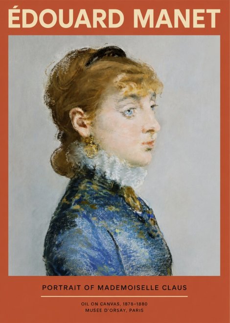 Édouard Manet Portrait of Mademoiselle Claus No2 - Affiche